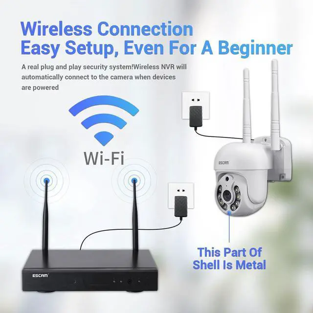 Alt view image 3 of 7 - WNK714 Wireless Security System Camera Monitoring kit,8CH NVR 1pcs + 4pcs 3MP Dome Indoor Camera, Dual Light Source, 2-Way Audio IR Motion Detection Alarm Push, Night Vision Remote Camera kit