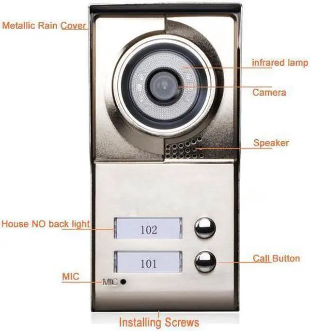Alt view image 7 of 7 - 7" HD Screen Wired WiFi Door Phone System Doorbell Home Apartment Video Intercom System, Remote Phone Tuya APP Control unlocking, Video Recording, 2-Way Audio, Motion Detection, 1 doorbell + 3 monitor