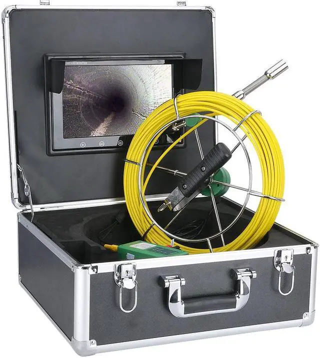 Alt view image 5 of 7 - Sewer Drain Pipe Pipeline Inspection Industrial Endoscope Camera with 10" Screen 4500mah battery for home Blocked draining plumbing Industrial Endoscope Waterproof IP68, Cable length 20m/65ft