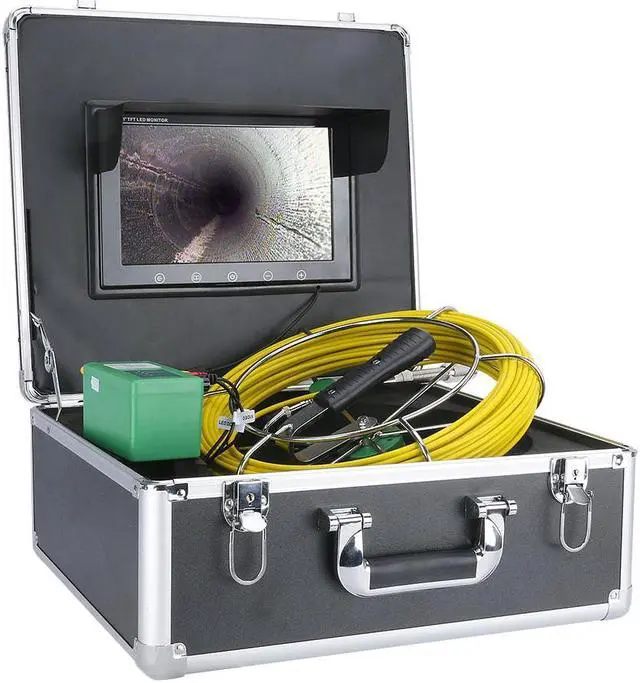 Alt view image 5 of 7 - Sewer Drain Pipe Pipeline Inspection Industrial Endoscope Camera 10" Screen with battery home Blocked draining plumbing Industrial Endoscope Waterproof IP68, camera dia 17mm, Cable length 20m/65ft