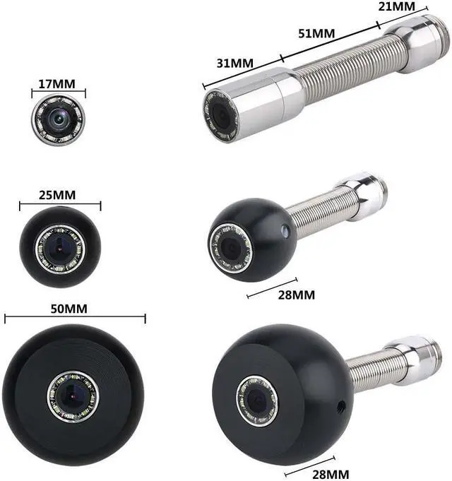 Alt view image 2 of 7 - VisiPower Wifi Sewer Drain Pipe Inspection Industrial Endoscope Camera 10" Screen + battery home Blocked draining plumbing Industrial Endoscope Waterproof IP68, camera dia 17mm, Cable length 20m/65ft