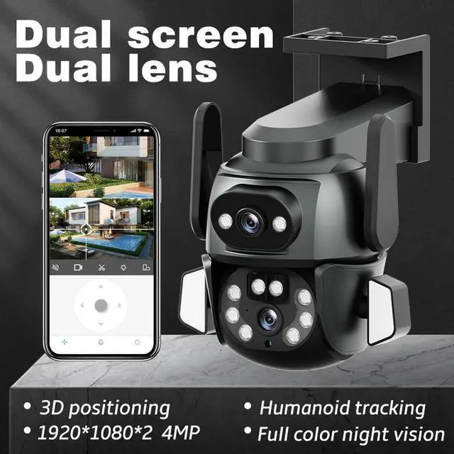 Main image of VisiPower WiFi Dual-Lens 2+2MP IP PT Camera Smart Security Full Color HD 360° View Camera for Home Security Linkage Camera  24/7 Recording, Motion Detection Spotlights Color Night Vision Waterproof