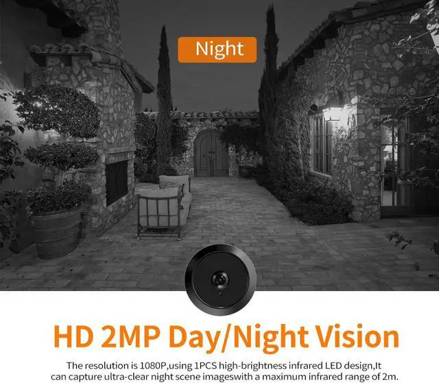 Alt view image 3 of 7 - VisiPower 2MP 3.97" HD Screen Smart Peephole Door Viewer Video Doorbell intercom built-in 1400mah lithium rechargeable Battery support 12 different language infrared night vision wide view angle 125°