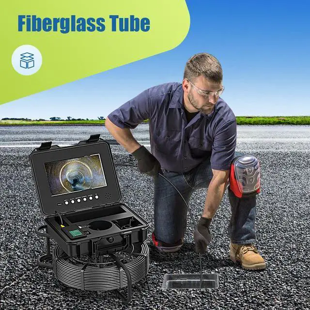 Alt view image 5 of 7 - VisiPower 10" AHD 1080P 2MP Display Screen Pipe Sewer Drain Inspection Video  DVR Video+Audio Recording 5X Image Enlarge Industrial Endoscope Borescope 7mm Cable Length 20m/65ft Camera