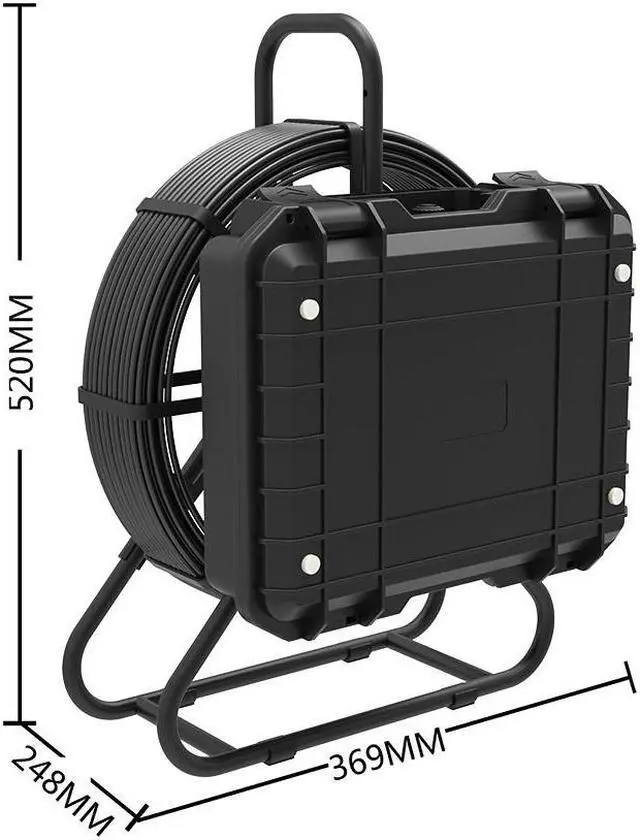 Alt view image 6 of 7 - visiPower 10" AHD 2MP Display Screen Pipe Sewer Drain Pipeline Inspection Video Camera Auto Self Leveling Video+Audio Recording 5X Image Enlarge Industrial Endoscope Borescope Cable Length 20m/65ft