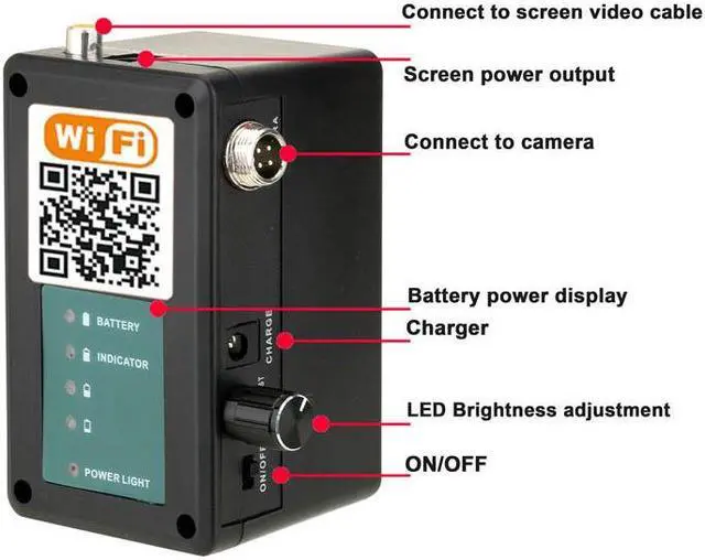 Alt view image 12 of 14 - VisiPower 9" Wireless WiFi Cable Length 30m/98ft Pipe Inspection Video Camera,17MM 8GB SD Card Drain Sewer Pipeline Industrial Endoscope Android/IOS