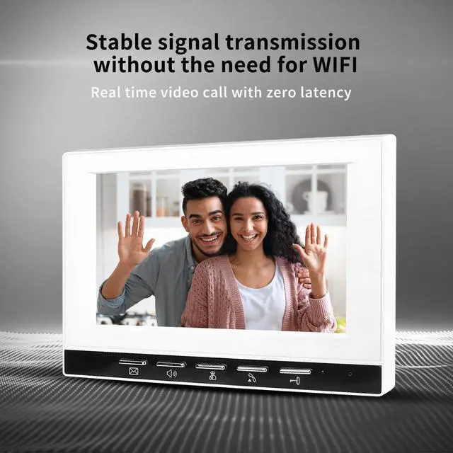 Alt view image 5 of 7 - VisiPower 7" Monitor Wired Multi Room Unlock Visual Intercom System Villa Apartment Doorbell with Night Vision and Mobile Phone NFC unlocking, 1* outdoor doorbell + 1* indoor monitor
