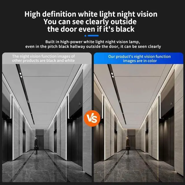 Alt view image 4 of 7 - VisiPower White 7" Monitor Wired Multi Room Unlock Visual Intercom System Villa Apartment Doorbell with Night Vision and Mobile Phone NFC unlocking, 2* outdoor doorbell+ 1* indoor monitor