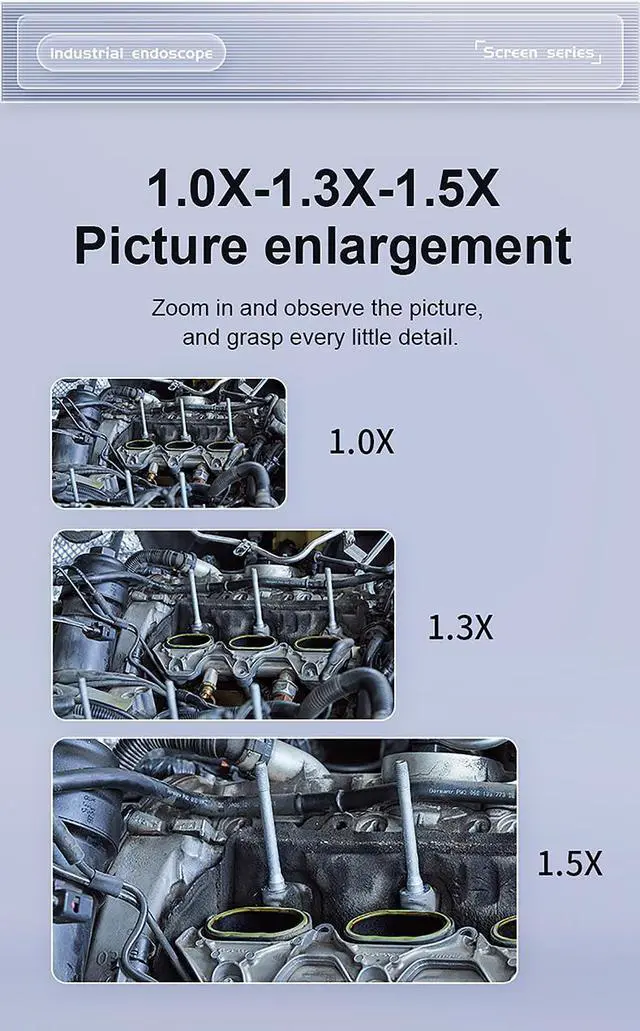 Alt view image 5 of 7 - VisiPower Car Repair Detection 4.3" LCD Handheld Digital Display Industrial Endoscope with HD 1080p Camera can take photos/video LED light adjustable Single lens 8mm Borescope Single lens_3m