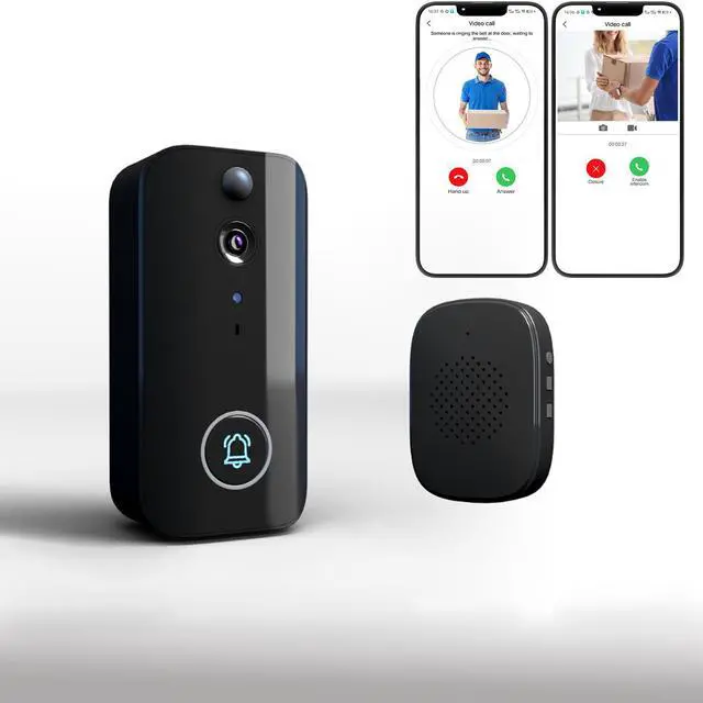 Main image of VisiPower Wireless Doorbell Camera with 4000mAh Battery & Chime,  Motion Detection Smart Doorbell, Night Vision /Visitor Capture/Security WiFi Video Doorbell, Local/Cloud Storage No Subscription
