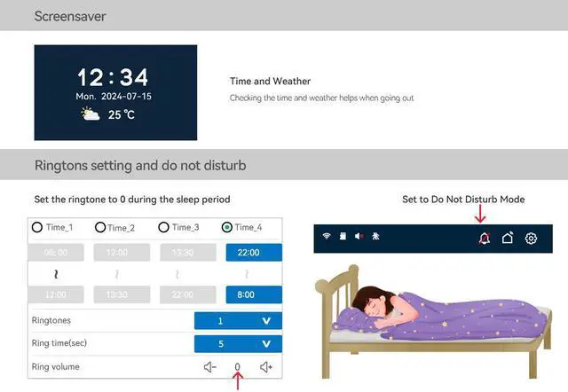 Alt view image 2 of 7 - 2pin-Wired 2MP HD Indoor 7" WiFi Monitor Smart Home Video Doorbell Intercom System, Remote APP Phone Unlock Video Record Motion Detect 2-Way Talk IR Camera Black Door Bell 1x doorbell + 2x 7" Screen