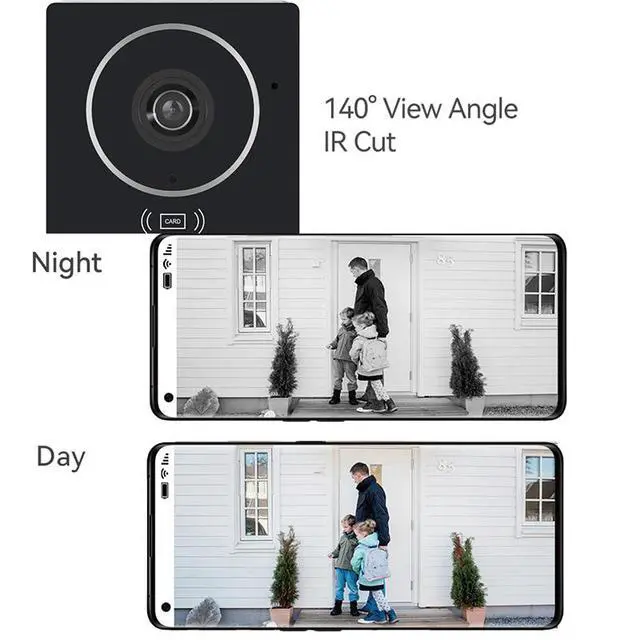 Alt view image 6 of 7 - visiPower 4 Units 4-pin Wired WiFi Apartment Video Intercom Doorbell System, 2MP 7" Touch Monitor,TUYA Smart APP Motion Detect Unlock, 2-Way Talk Night Vision Visual Doorbell (1 Doorbell+4 Monitor)