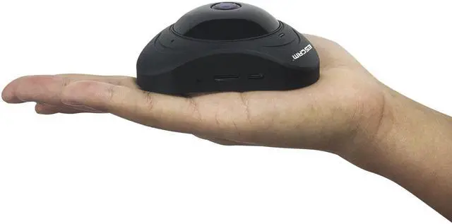 Alt view image 2 of 4 - ESCAM Q8 WIFI 1.3MP IR 360° Fisheye Panoramic IP Camera Built in mic & Speaker Black Color