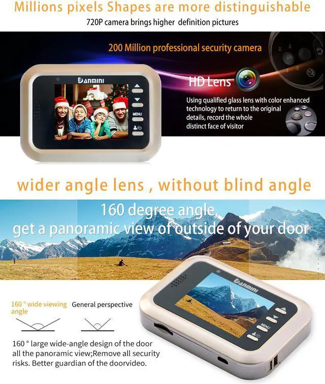 Alt view image 3 of 7 - Danmini Q8 2.4inch Color Screen No Disturb Peephole Viewer