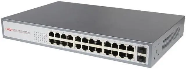 Alt view image 2 of 6 - ONV-POE33024PFB 24*10/100M PoE Ports + 2*10/100/1000M SFP Ports PoE Switch support IEEE802.3af/at