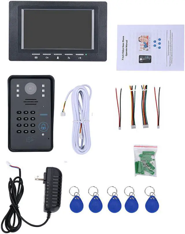 Alt view image 7 of 7 - 7 inch color TFT LCD Video Door Phone Intercom Doorbell With IR Camera 1000 TV Line