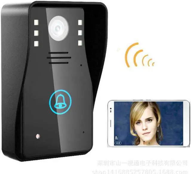 Alt view image 2 of 7 - 720P Smart wireless wifi or RJ45 video intercom doorbell video remote mobile APP