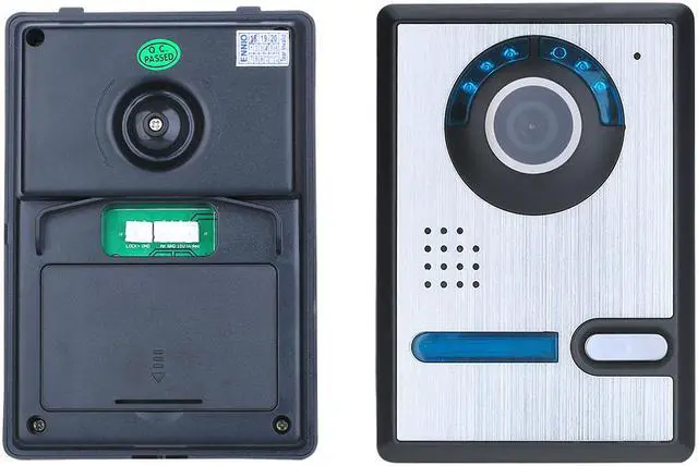 Alt view image 6 of 7 - 7 inch 2 Monitors Wired /Wireless Wifi Video Door Phone Doorbell Intercom System with  IR-CUT HD 1000TVL Wired Camera Night Vision,Support Remote APP