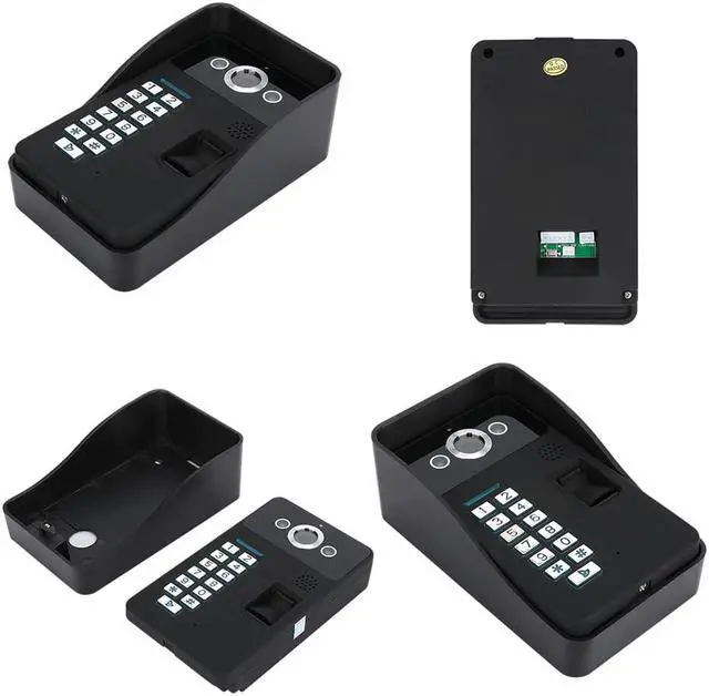 Alt view image 6 of 7 - 7inch 3 Monitors Wired / Wireless Wifi Fingerprint RFID Password Video Door Phone Doorbell Intercom Entry System with IR-CUT 1000TVL Wired Camera