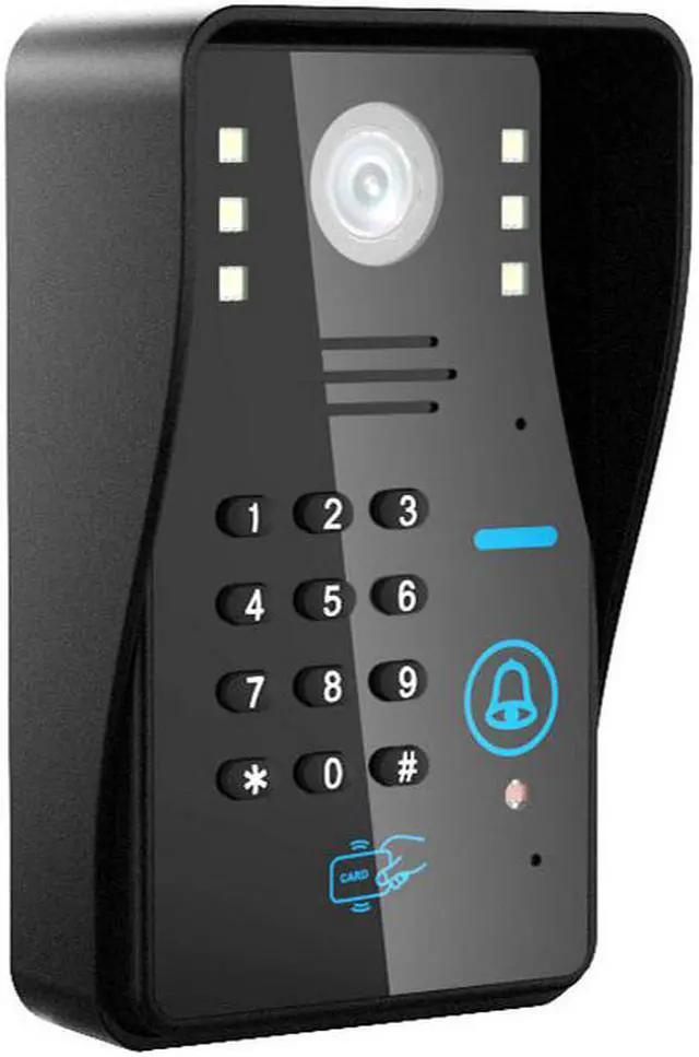 Alt view image 3 of 6 - 7" TFT LCD Wired / Wireless Wifi RFID Password Video Door Phone Doorbell Intercom Entry System with 2 X IR-CUT 1000TVL Wired Camera support Remote APP unlocking/Recording/Snapshot