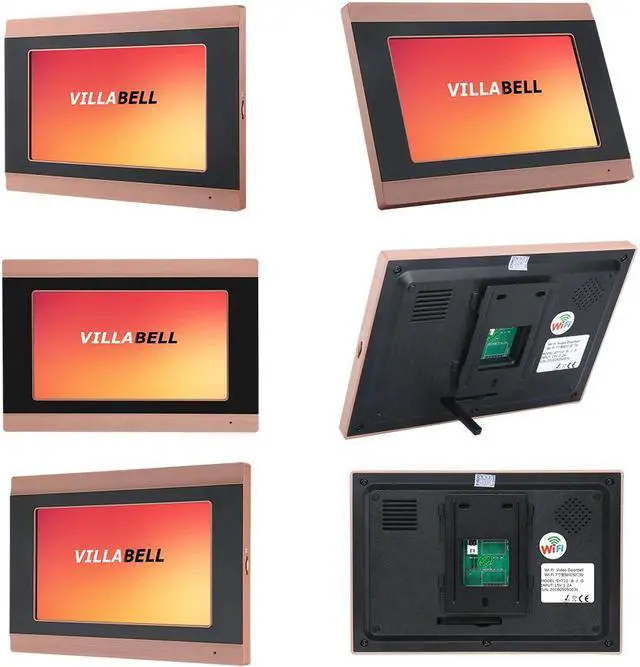 Alt view image 2 of 7 - 7inch 3 Monitors Wired Wifi Video Door Phone Doorbell Intercom Entry System with 1000TVL Wired Camera Night Vision Support Remote APP intercom/unlocking/Recording/Snapshot