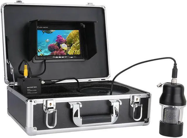 Alt view image 5 of 7 - VisiPower 7" Monitor Underwater Fishing Video Camera Fish Finder IP68 Waterproof 38 LEDs 360 Degree Rotating Camera, Cable Length 20m/65ft