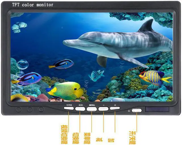 Alt view image 7 of 7 - VisiPower 7" Monitor Underwater Fishing Video Camera Fish Finder IP68 Waterproof 38 LEDs 360 Degree Rotating Camera, Cable Length 20m/65ft