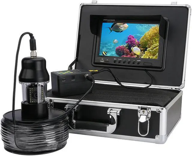 Alt view image 4 of 7 - 9 Inch DVR Recorder 20m Underwater Fishing Video Camera Fish Finder IP68 Waterproof 38 LEDs 360 Degree Rotating Camera