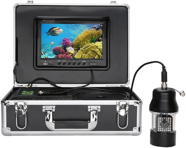 Alt view image 4 of 7 - 9 Inch DVR Recorder 50m Underwater Fishing Video Camera Fish Finder IP68 Waterproof 38 LEDs 360 Degree Rotating Camera