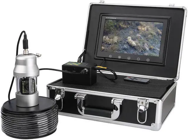 Alt view image 5 of 7 - VisiPower 9" Monitor Underwater Fishing Video Camera Fish Finder IP68 Waterproof 38 LEDs 360 Degree Rotating Camera, Cable Length 50m/164ft Camera