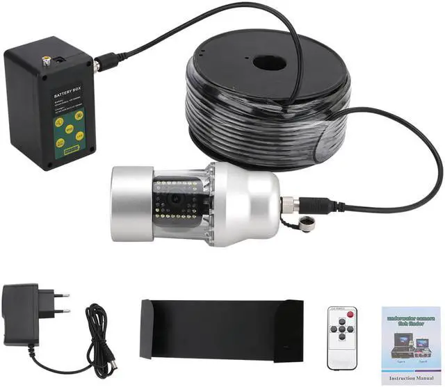 Alt view image 5 of 7 - 10 Inch 50m Underwater Fishing Video Camera Fish Finder IP68 Waterproof 38 LEDs 360 Degree Rotating Camera