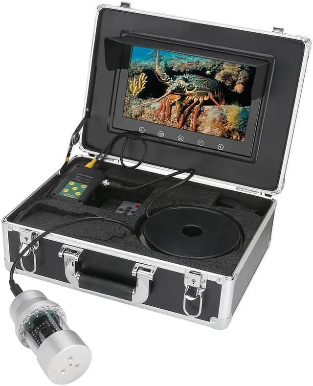 Alt view image 7 of 7 - 10 Inch 50m Underwater Fishing Video Camera Fish Finder IP68 Waterproof 38 LEDs 360 Degree Rotating Camera