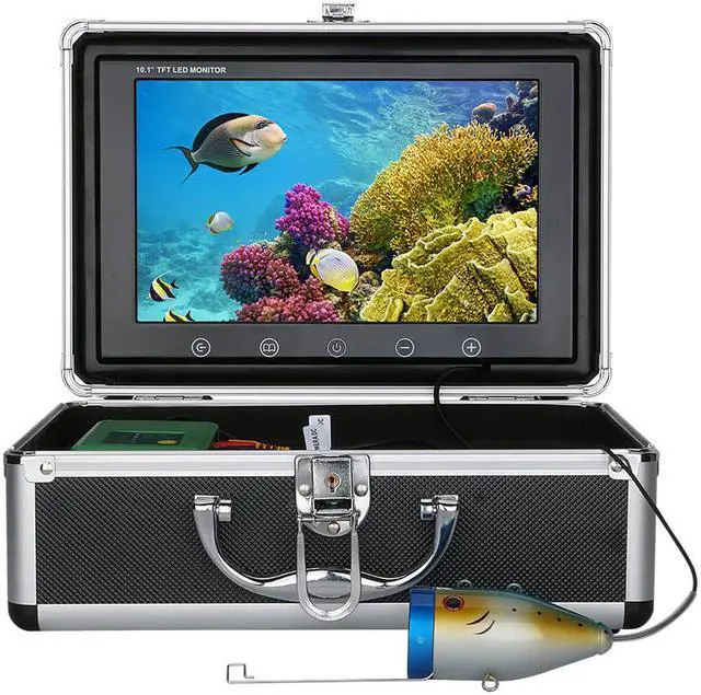 Alt view image 3 of 7 - VisiPower 9 Inch 1000TVL Fish Finder Underwater Fishing Camera 15pcs White  LEDs + 15pcs Infrared Lamp For Ice/Sea/River Fishing, Cable Length 30m/98ft