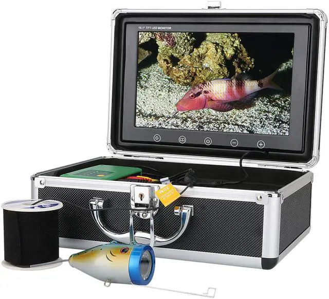 Alt view image 6 of 7 - VisiPower 9 Inch 1000TVL Fish Finder Underwater Fishing Camera 15pcs White  LEDs + 15pcs Infrared Lamp For Ice/Sea/River Fishing, Cable Length 30m/98ft