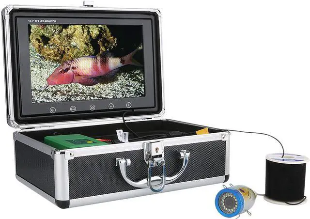 Alt view image 7 of 7 - VisiPower 9 Inch 1000TVL Fish Finder Underwater Fishing Camera 15pcs White  LEDs + 15pcs Infrared Lamp For Ice/Sea/River Fishing, Cable Length 30m/98ft