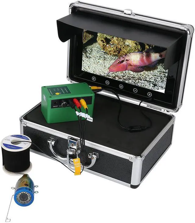 Alt view image 5 of 7 - VisiPower 10 Inch 50M 1000TVL Fish Finder Underwater Fishing Camera 15pcs White  LEDs + 15pcs Infrared Lamp For Ice/Sea/River Fishing Cable Length 50m/164ft