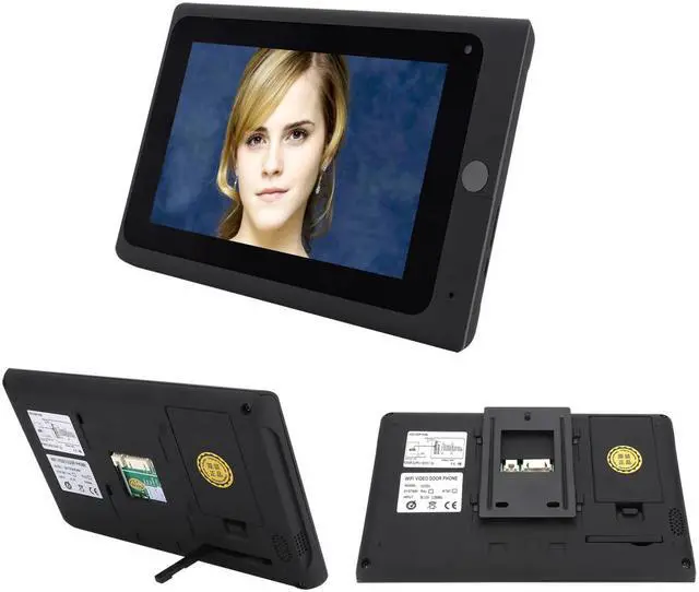 Alt view image 2 of 7 - 7inch Wired / Wireless Wifi Fingerprint RFID Password Video Door Phone Doorbell Intercom with 1000TVL Wired Camera