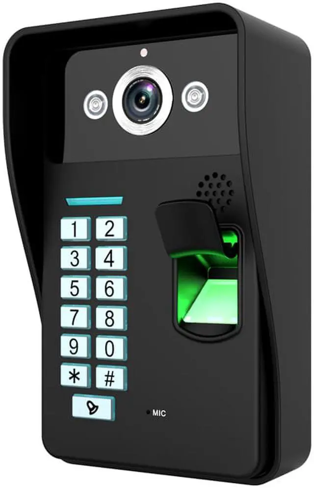 Alt view image 7 of 7 - 7inch Wired / Wireless Wifi Fingerprint RFID Password Video Door Phone Doorbell Intercom with 1000TVL Wired Camera