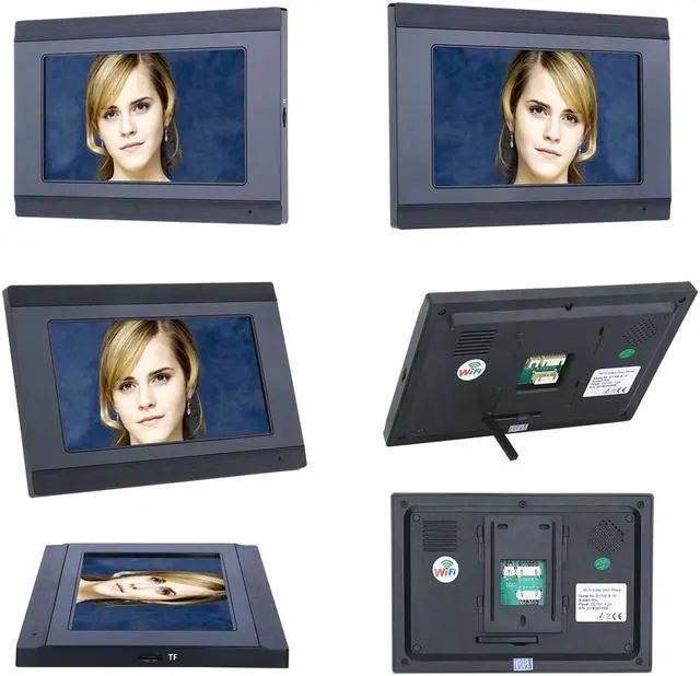 Alt view image 2 of 14 - 7inch Record Wired Wifi 6 Apartment/Family Video Door Phone Intercom System Camera Doorbell