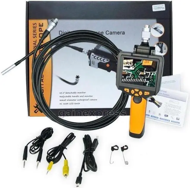 Alt view image 4 of 7 - 5M Cable 3.5 Video Inspection Camera 8.2mm Borescope Endoscope Zoom Rotate Video