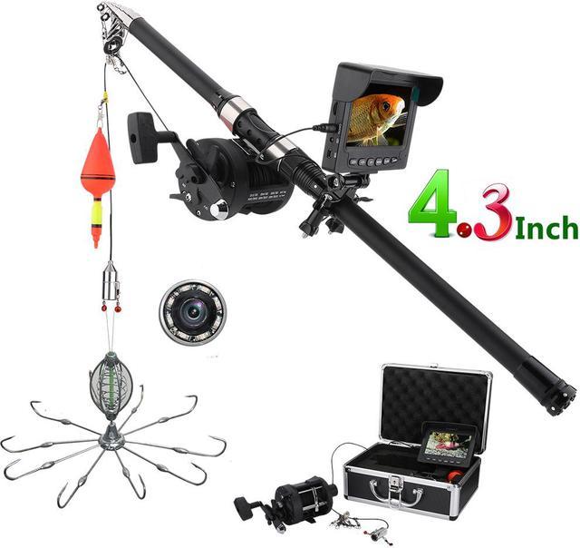 4.3 Inch Color Monitor Underwater Fishing Video Camera Kit 8 Pcs IR LED  Lights with Explosion fishing hooks 