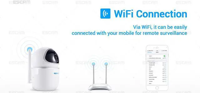 Alt view image 5 of 7 - ESCAM WIFI QF009 3.6MM 1080P Auto IR Control H.264 IR Dynamic IP Camera  Support email alarm and APP push
