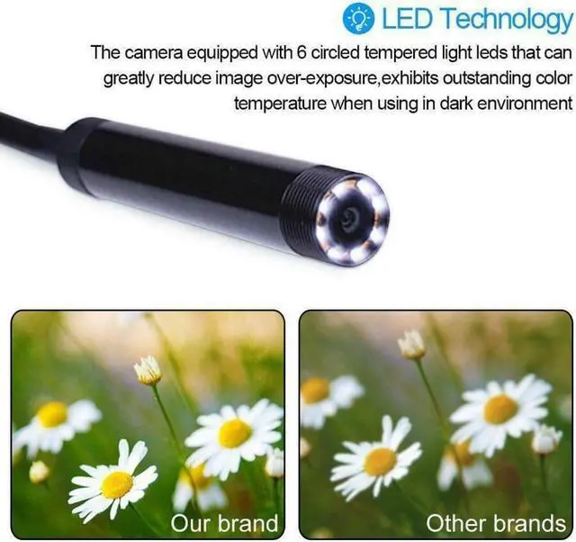 Alt view image 6 of 7 - 3.5M 8LED 2MP WiFi 1200P IP68 Endoscope Inspection Video Camer -iPhone, Android, PC