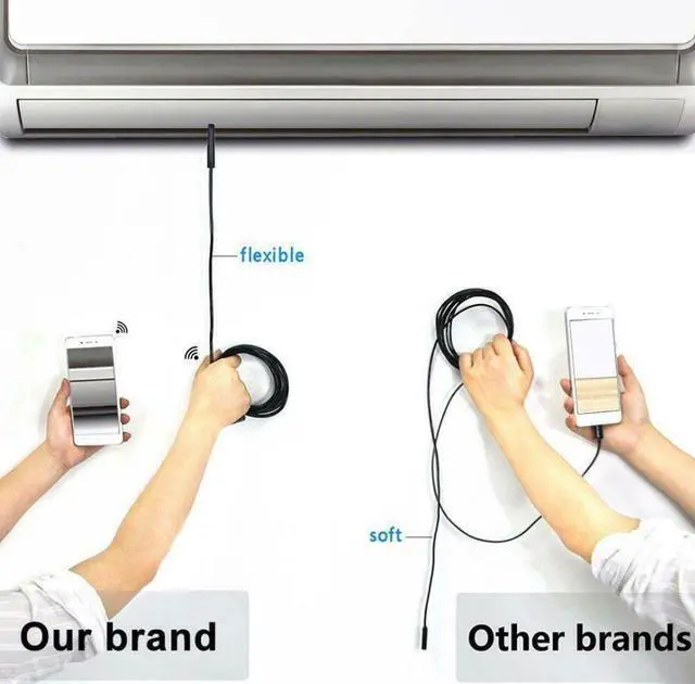 Alt view image 6 of 7 - 10M WiFi 1200P Waterproof 2MP Wireless Endoscope Adjustable Inspection Camera For Android IOS Smartphone