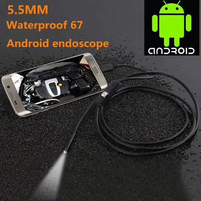 Alt view image 4 of 6 - 5.5mm Endoscope Waterproof IP67 10M Snake Borescope USB Inspection Camera for Android phone
