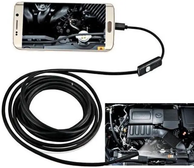 Alt view image 3 of 7 - Android Snake Borescope 6LED Waterproof IP67 Inspection Camera 7mm lens