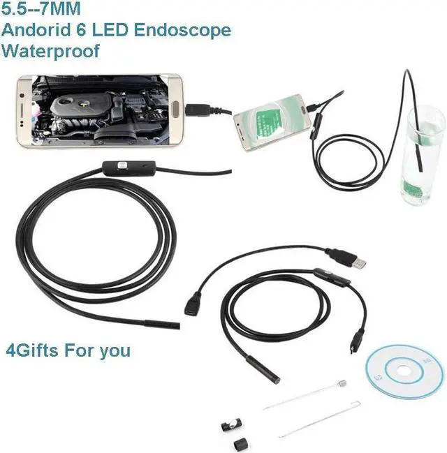 Main image of 8mm Android Endoscope Waterproof IP67 Snake Borescope USB Inspection Camera