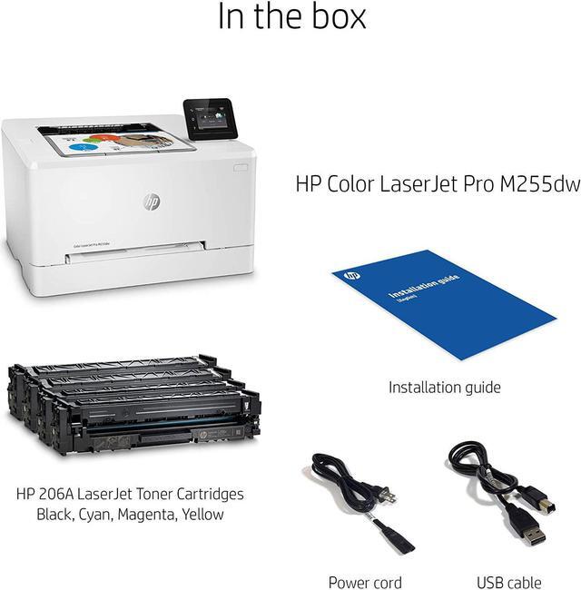 Alt view image 3 of 6 - HP Color Laserjet Pro M255dw Wireless Laser Printer, Remote Mobile Print, Duplex Printing (7KW64A), White, One Size (7KW64A#BGJ) (Renewed)
