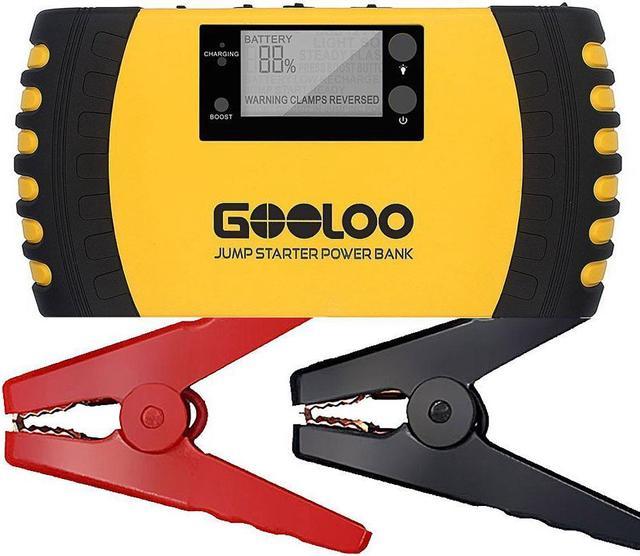 GOOLOO 1000A Peak 20800mAh Portable Car Jump Starter (Up to 8.0L Gas, 6.0L  Diesel Engine) 12V Auto Battery Booster Phone Charger Power Pack Built-in  LED Light and Smart Protection 