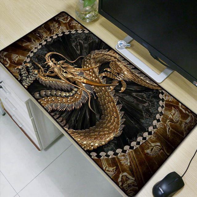 Large Mouse Pad Chinese Dragon Gaming Accessories XXL PC Laptop